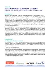 Cover of the policy brief 5G Exposure of European citizens